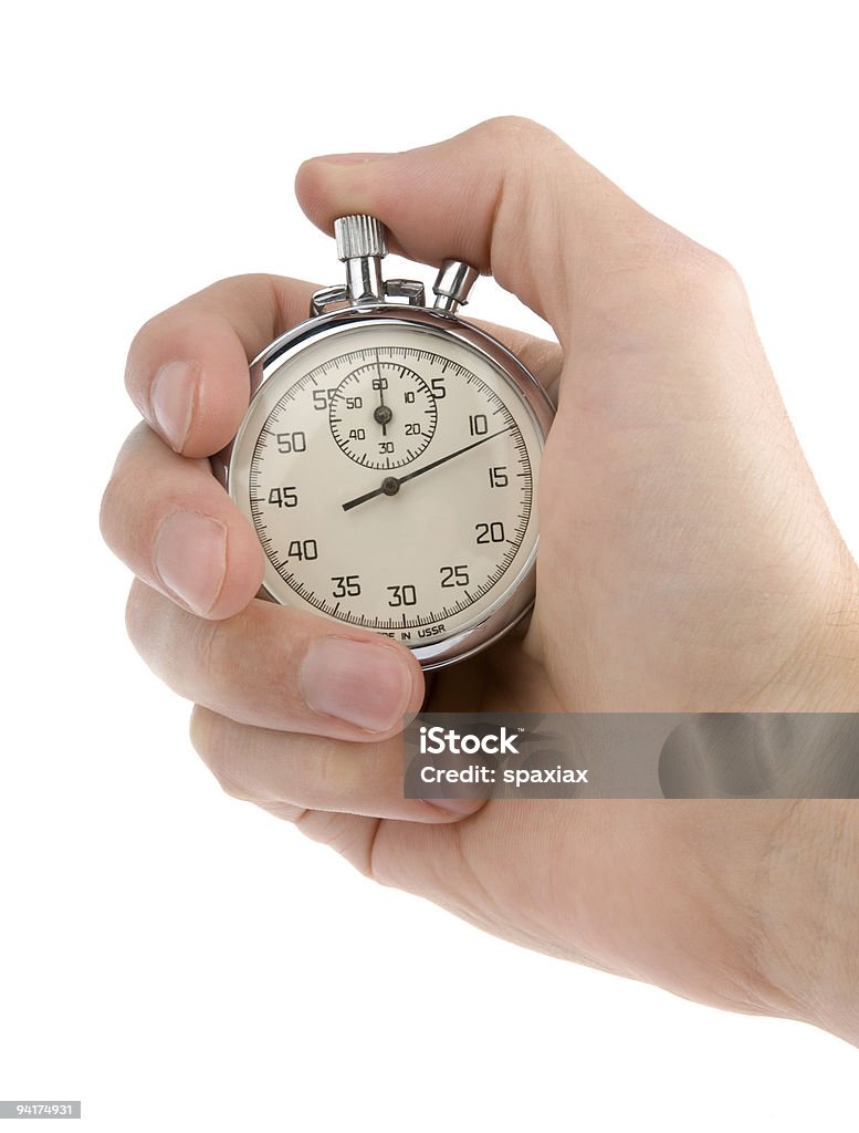 Timer in hand  Accuracy Stock Photo