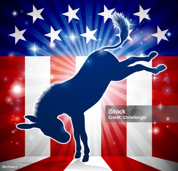 ロバ民主党政治マスコットを蹴る - アジアノロバのベクターアート素材や画像を多数ご用意 - アジアノロバ, 米民主党, 蹴る