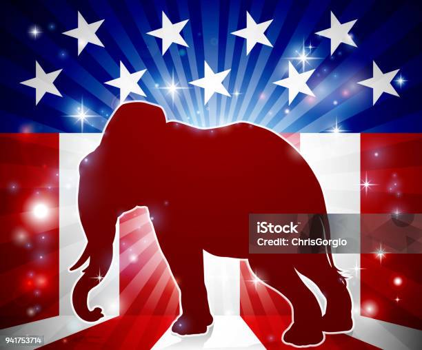 Republican Turtle Elephant Republican Political Mascot Stock Illustration - Download ...