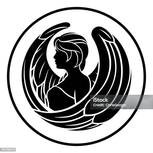 Virgo Astrology Horoscope Zodiac Sign Stock Illustration - Download Image Now - Angel, Circle, Abstract