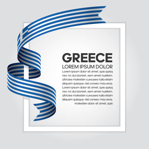 ギリシャ旗の背景 - greek flag点のイラスト素材／クリップアート素材／マンガ素材／アイコン素材