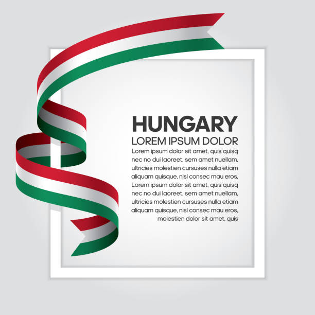 헝가리에 플랙 배경기술 - hungary stock illustrations