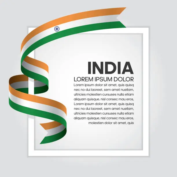 Vector illustration of India flag background