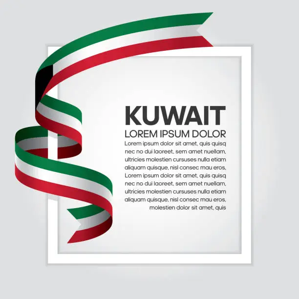 Vector illustration of Kuwait flag background