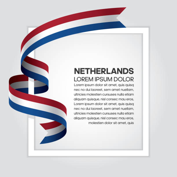 нидерланды флаг фон - netherlands symbol flag button stock illustrations