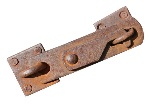 istock Rusty rustic door hook for the lock, handmade no name object. Made in the 19th century. 941757888