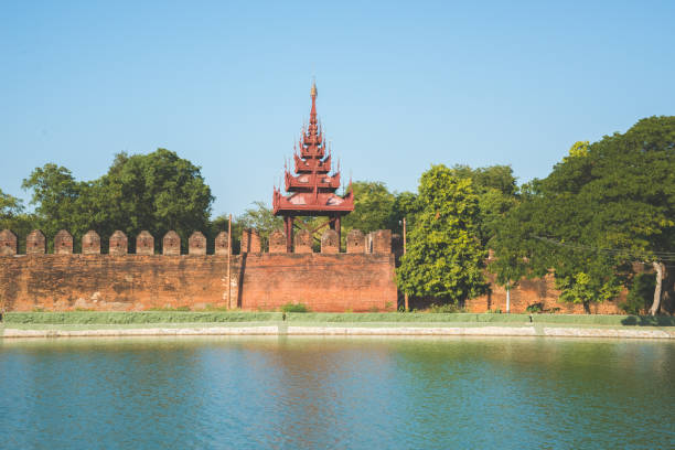 istock Mandalay, Myanmar at the palace wall and moat. 941765688