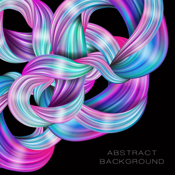 istock 3d abstract fluid design. Colorful modern background with twisted brush stroke, smear waves, paint splash curl, splatter. 941768950