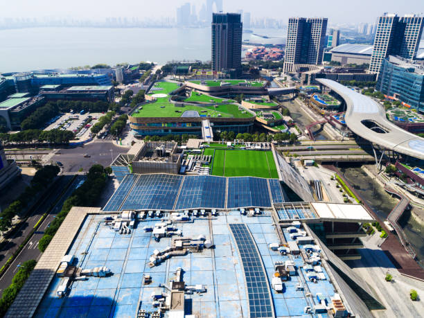 istock Aerial view of downtown skyscrapers 941770534