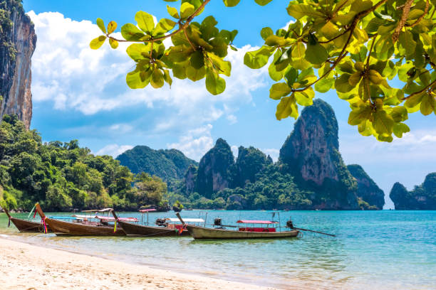 istock Long tail boat tropical beach, Krabi, Thailand 941770850