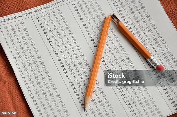 Stress Of Highstakes Testing Stock Photo - Download Image Now - Blank, Child, Color Image