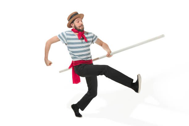 istock Caucasian man in traditional gondolier costume and hat 941771354