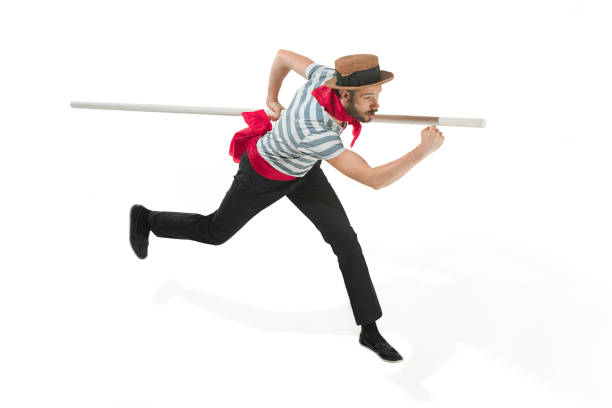 istock Caucasian man in traditional gondolier costume and hat 941771462