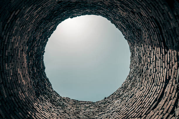 istock View from the bottom of the well. 941771576