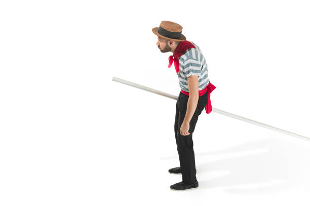 istock Caucasian man in traditional gondolier costume and hat 941771762
