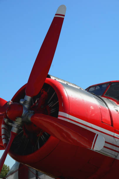 istock Nose of a red plane close up 941772174