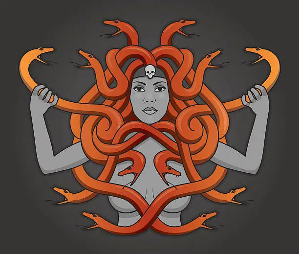 Vector illustration of Medusa