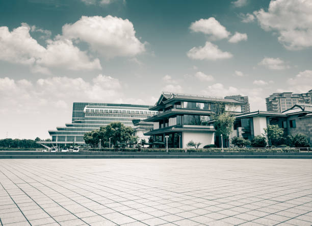 istock modern business building with glass wall from empty floor 941772590