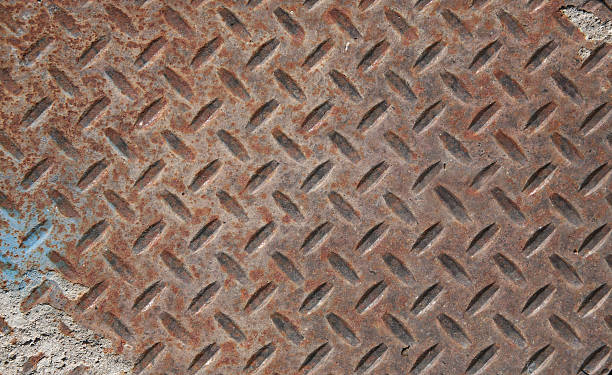 diamondplate - metal plate textured diamond plate ストックフォトと画像