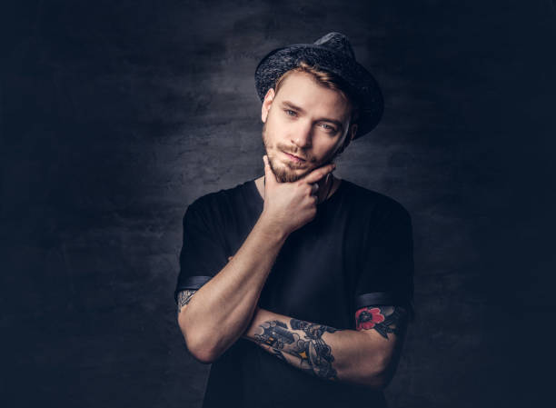 istock Portrait of handsome bearded hipster. 941773410
