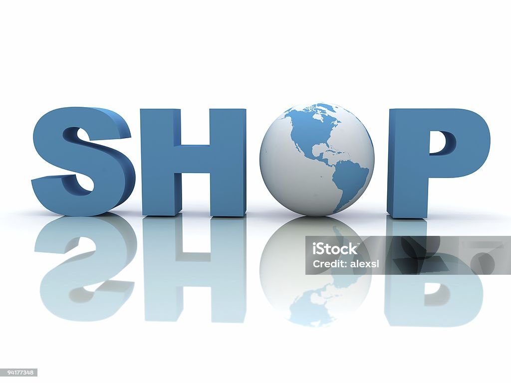 Shopping globale - Foto stock royalty-free di Affari internazionali