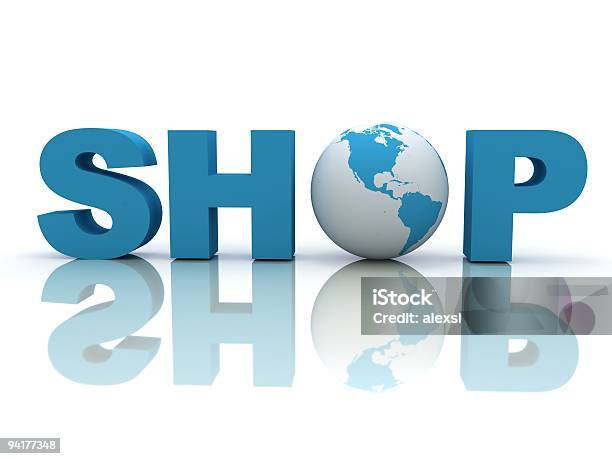 Shopping Globale - Fotografie stock e altre immagini di Affari internazionali - Affari internazionali, Commercio elettronico, Composizione orizzontale