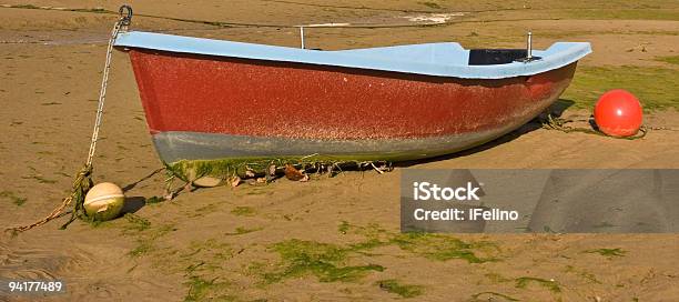 Stranded Boat Stock Photo - Download Image Now - Algae, Barka, Buoy