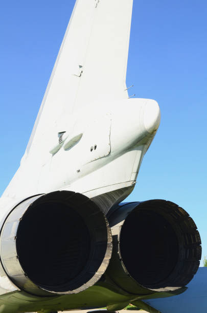 istock Two large airplane turbines 941775956