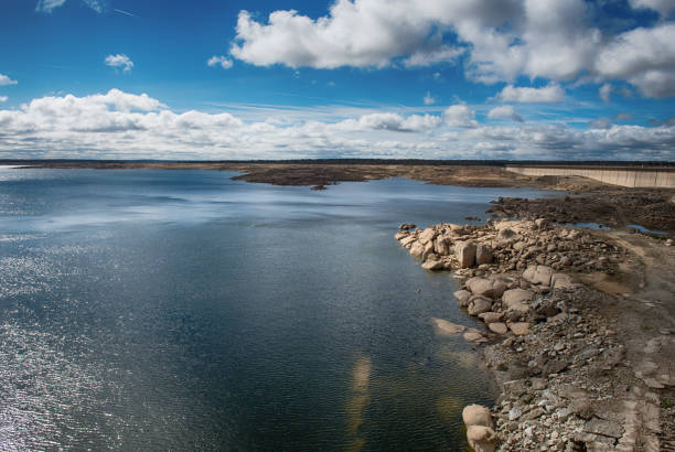 istock Beautiful landscape with a blue sky and a river 941776182