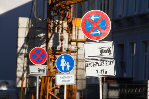 Traffic sign Absolute stopping ban stock photo