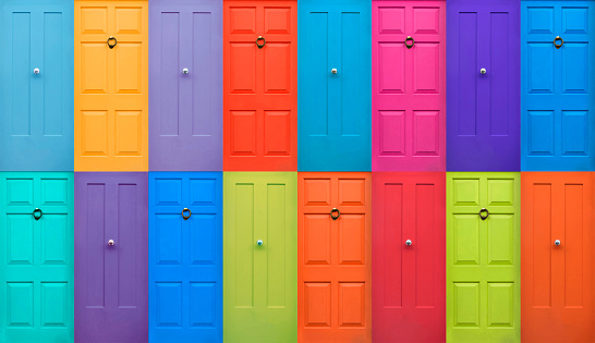 Colourful English Doors