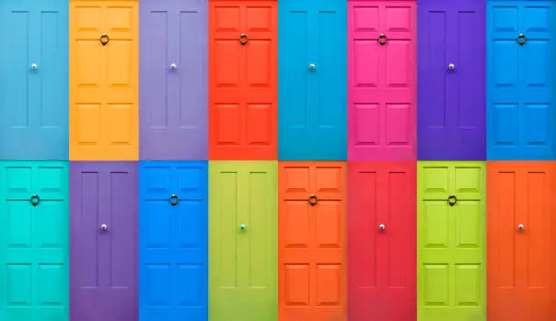 Photo of Colourful English Doors