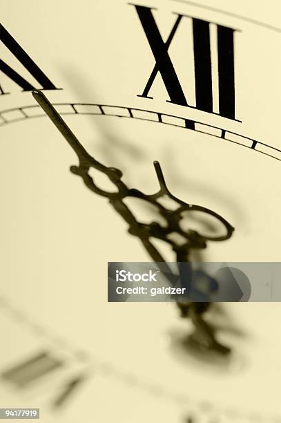 Old Hours With Figured Arrows Stock Photo - Download Image Now - 12 O'Clock, Arrow - Bow and Arrow, Black Color