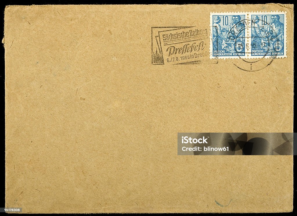 Vintage используется Почтовый конверт - Стоковые фото Без людей роялти-фри