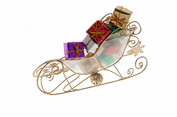 istock Brass Sleigh with Christmas Presents 94178438