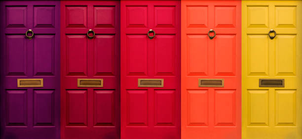 istock Colourful English Doors 941785940