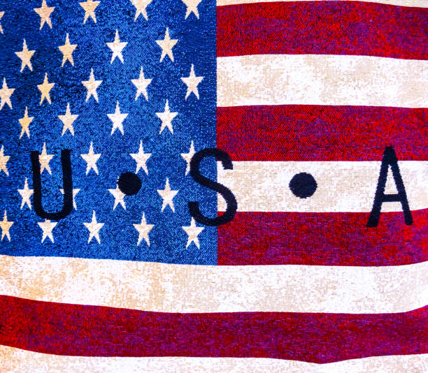 USA flag material sown bag