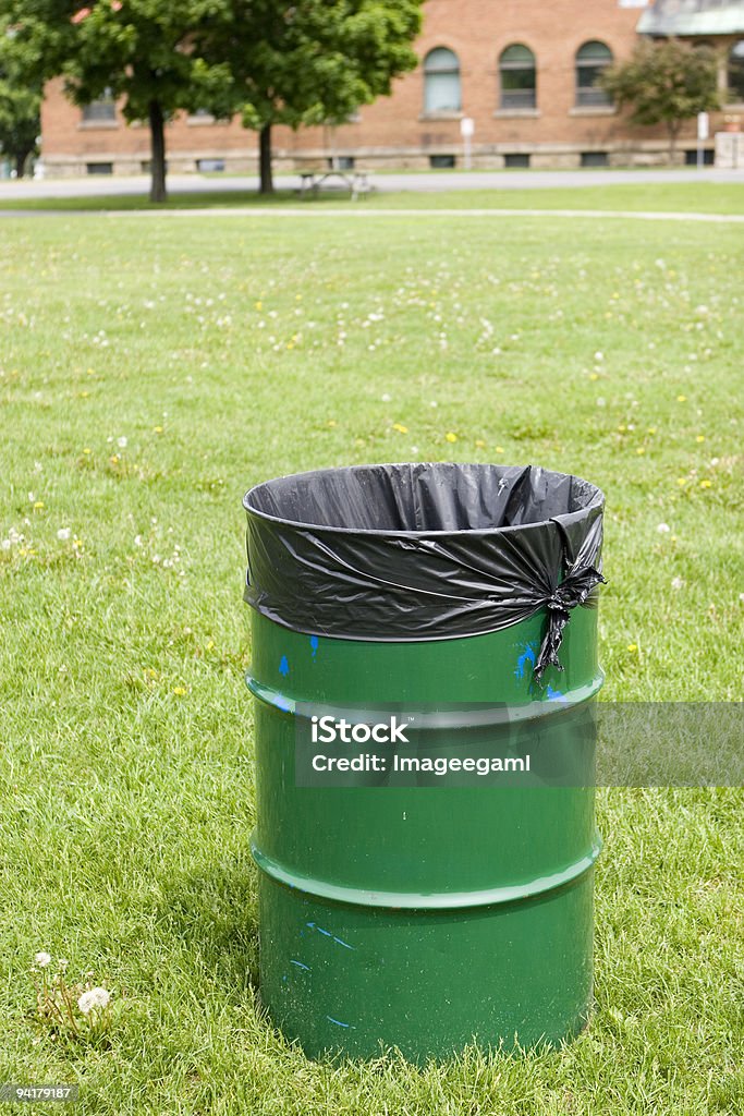 Garbage Can  Barrel Stock Photo