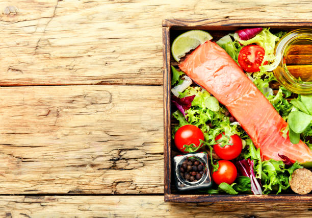 Salmon fillet with aromatic herbs