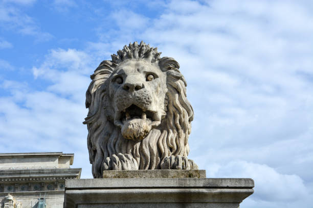 istock Lion statue on the Chain Bridge  in Budapest, Hungary 941802104