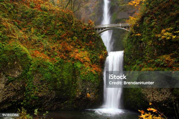 Pooling Stock Photo - Download Image Now - Multnomah Falls, Oregon - US State, Autumn