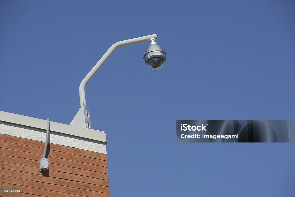 Surveillance Security Camera  Above Stock Photo