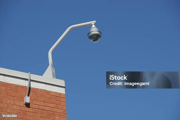 Surveillance Security Camera Stock Photo - Download Image Now - Above, Built Structure, Business