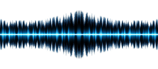 Sound wave isolated on white background