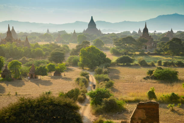 istock Ancient Land of Bagan from Shwesandaw Temple, Bagan 941808910