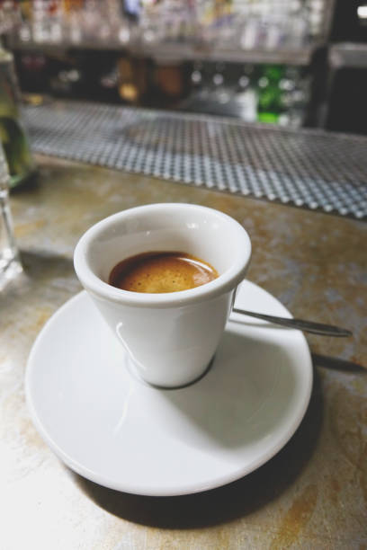 Cup of coffee at the bar