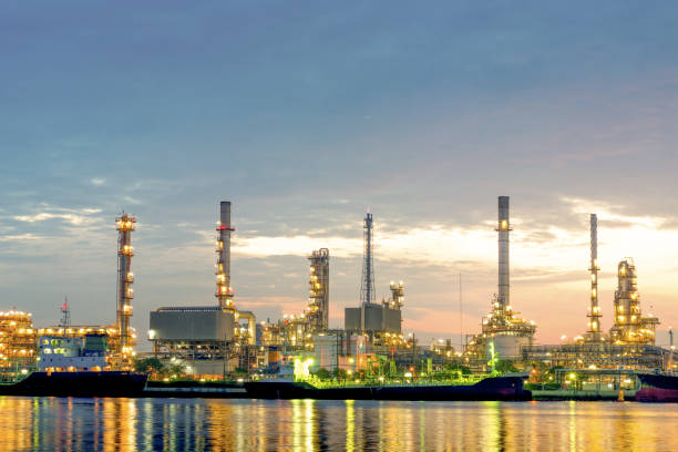 istock Oil refinery in morning 941841822