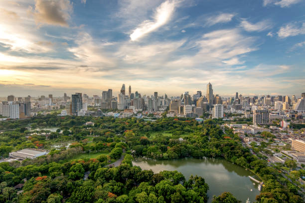 istock Modern condominium building View highrise condominiums with park in downtown. 941842398