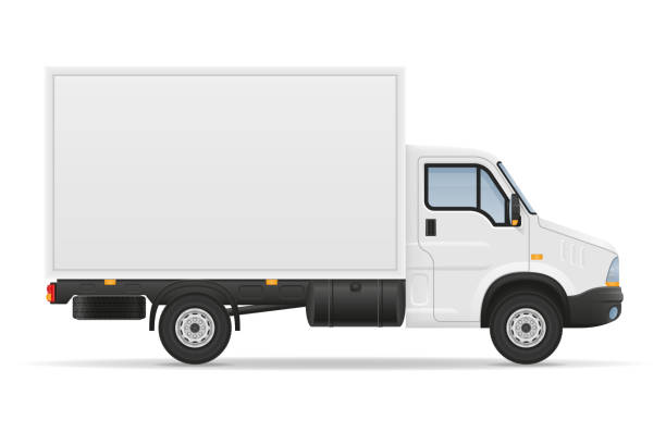 istock small truck van lorry for transportation of cargo goods stock vector illustration 941843506