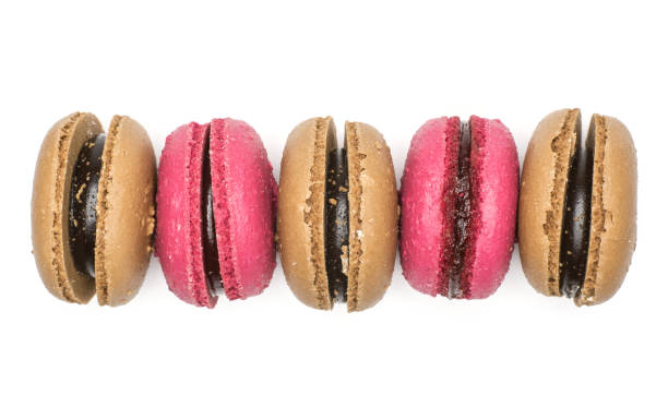 istock Colourful French macaron (macroon) isolated on white 941847542